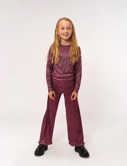 The New Tnprudence Wide Pleat Pants Pink 110/116