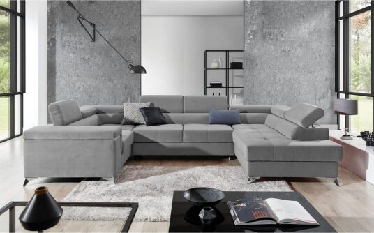 Hjørnesofa Eltap Thiago 342x208x88 cm Paros 05 Grå Høyre