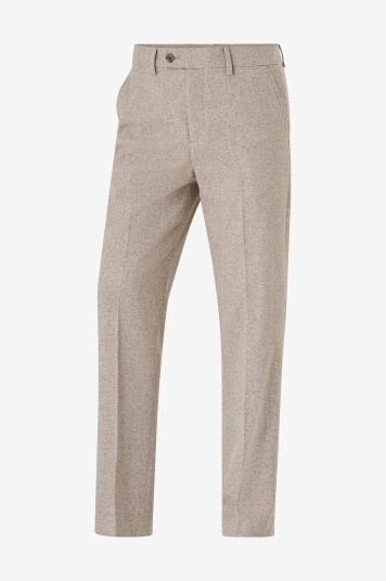 Lindbergh  Dressbukser Flannel Wool Blend Formal Pant Grå