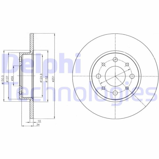 Bremseskive DELPHI BG4312