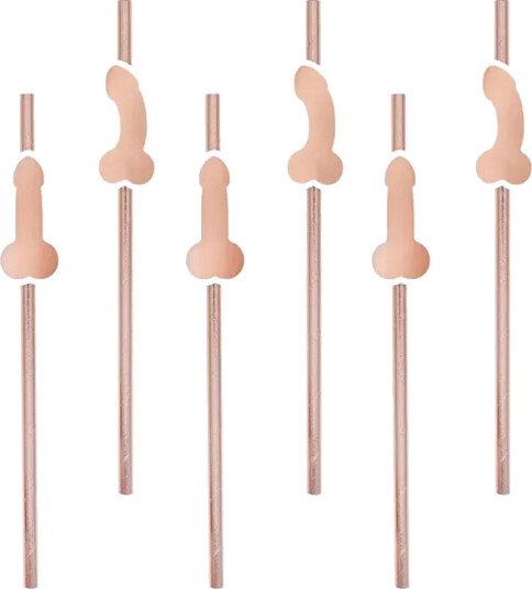 Partypal Rosé Penis Party Straws 8-pakning 5904610128800 Partypal Rosé Penis Party Straws 8-pakning 5904610128800