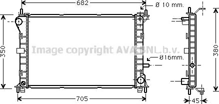 PRASCO FD2265 Radiator motorkjøling PRASCO FD2265 Radiator motorkjøling