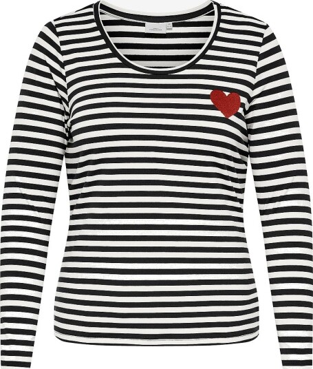 Only Carmakoma Topp Carbodil L/S O Neck Blouse Jrs Svart