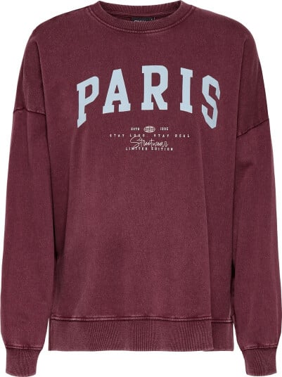 Only Maternity Olmemelie L/S O Neck Sliz Swt Jrs   Burgundy   M