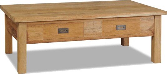 vidaXL Salongbord massiv teak 100x60x35 cm