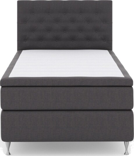 Select No 6 Komplett Sengepakke 120x200 Medium Memory/Pocket - Mørkegrå/Sølvben
