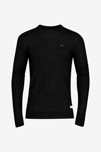 Lindbergh Pullover Merino Knit O neck Svart
