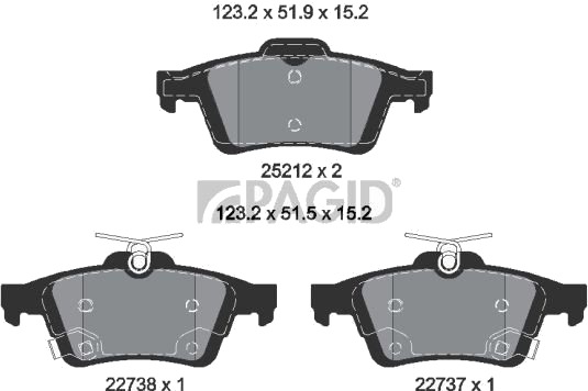 PAGID T2749N Bremseklosser