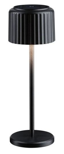 Else bordlampe oppladbar via USB eller solcelle 2700 Kelvin IP44 Svart