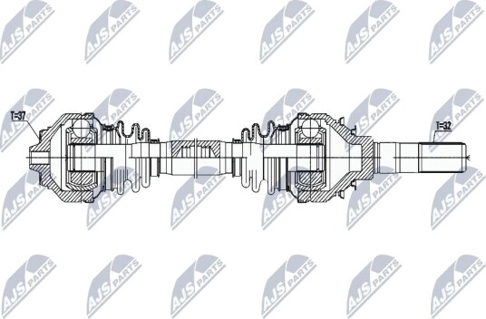 Nty Drivaksel NTY NPW BM 176 Nty Drivaksel NTY NPW BM 176