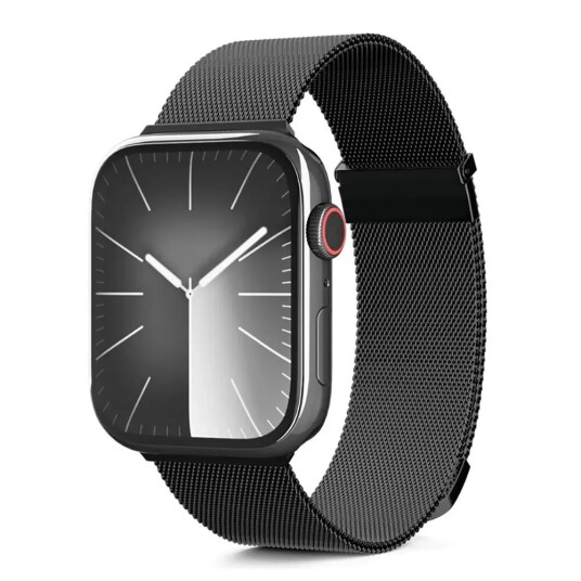 Apple Watch (42/44/SE/45/49mm) Epico Milanese+ (Plus) Rustfri Stål Rem - Space Gray