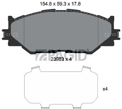 PAGID T1541N Bremseklosser