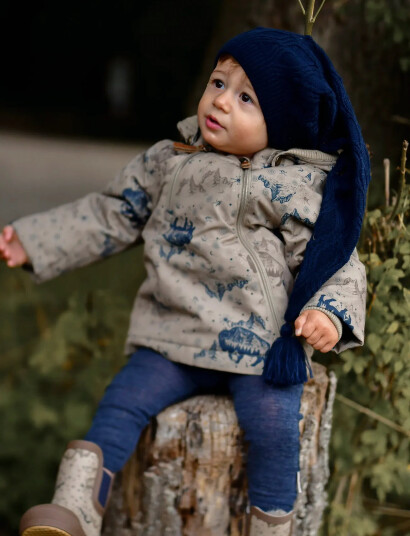 mikk-line Polyester Baby Jacket Aop Brown 74
