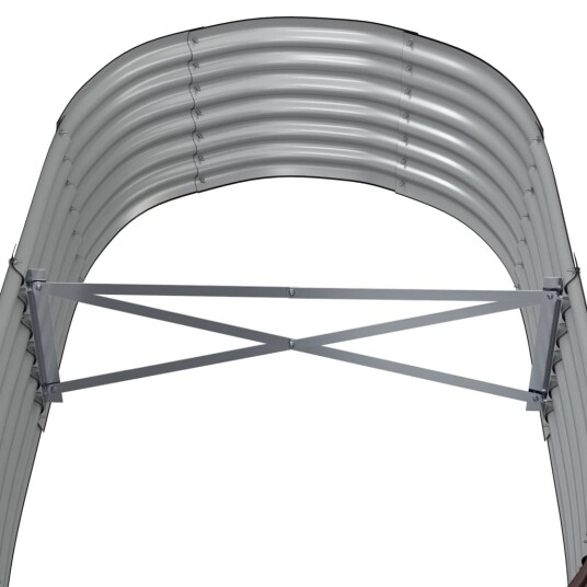 vidaXL Plantekasse pulverlakkert stål 152x80x36 cm brun