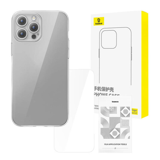 Baseus Clear Case iPhone 15 Pro + tempered glass Baseus Clear Case iPhone 15 Pro + tempered glass