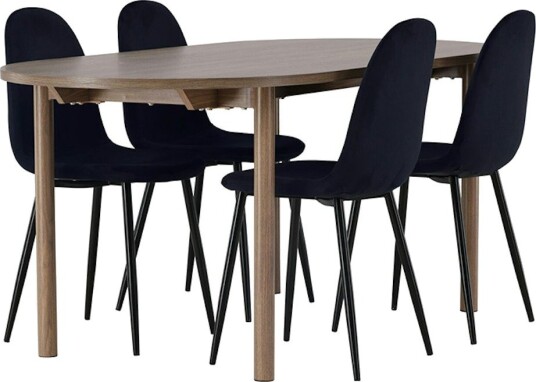 Venture Home Spisegruppe Venture Home Andy Ø120 cm med 4st Polar Spisestoler GR23681