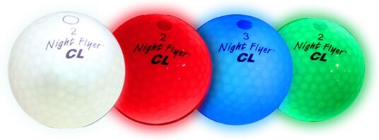 Night Flyer Selvlysende Led Golfballer Mix Farge 4 Pack