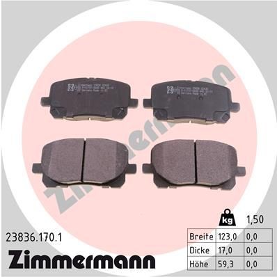 Bremseklosser ZIMMERMANN 23836.170.1