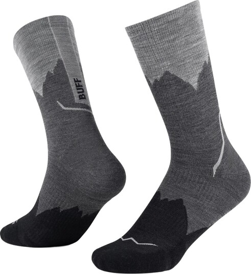 BUFF Lw Merino Wool Crew Socks GRAPHITE XL