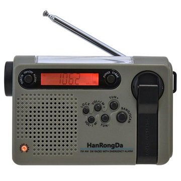 HanRongDa HRD-900 Campingradio med Lommelykt og SOS Alarm Grønn HanRongDa HRD-900 Campingradio med Lommelykt og SOS Alarm Grønn