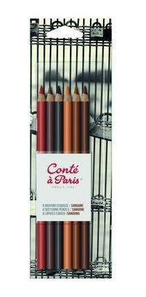 Conté à Paris Sketch Pencils 6stk Conté à Paris Sketch Pencils 6stk