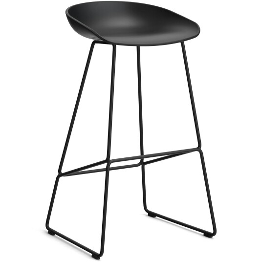 Hay AAS 38 2.0 Barstol 75 cm Rustfritt Stål Sort / Sort Hay AAS 38 2.0 Barstol 75 cm Rustfritt Stål Sort / Sort