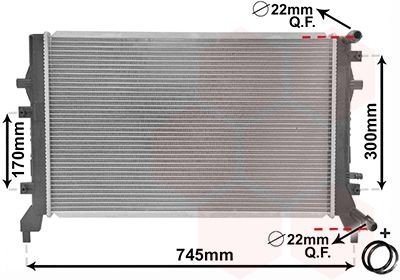 Radiator VAN WEZEL 58002295 Radiator VAN WEZEL 58002295