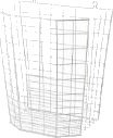 Affaldskurv 20 Ltr Trådkurv Hvid,5 Stk/Krt