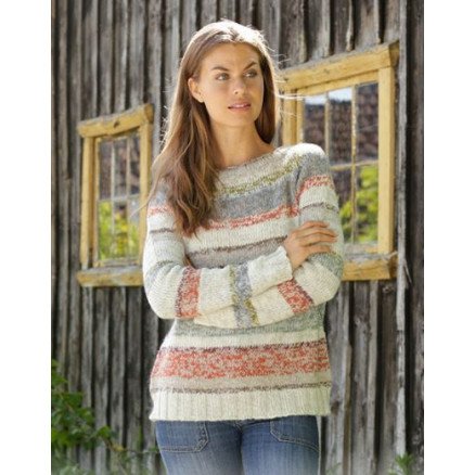 Â Fading SunsetÂ by DROPS Design Genser Strikkeoppskrift str S XXXL