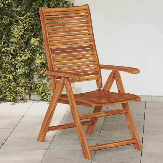 Sammenleggbare hagelenestoler 2 stk heltre akasie 367699