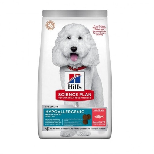 Hill's Science Plan Hypoallergenic Medium Hundemat med Laks 14 kg Hill's Science Plan Hypoallergenic Medium Hundemat med Laks 14 kg