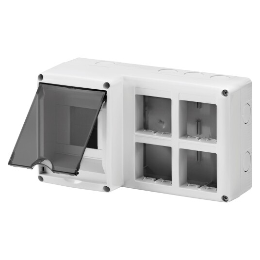 Gewiss Kapsling For 4x Stikkontakt/Bryter 4 Moduler IP55