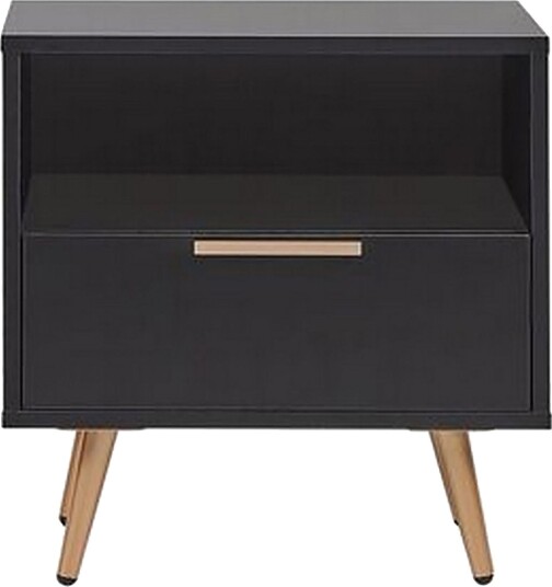 Indio Nattbord 50 cm Svart/Guld