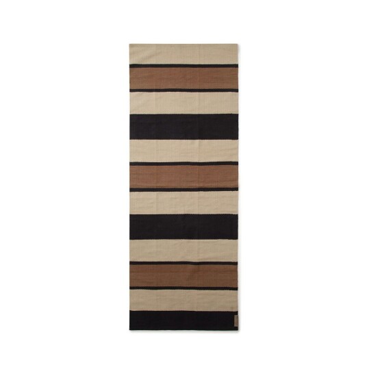 Lexington Striped Organic Cotton Teppe Beige/Mørkegrå 170x240 cm Lexington Striped Organic Cotton Teppe Beige/Mørkegrå 170x240 cm