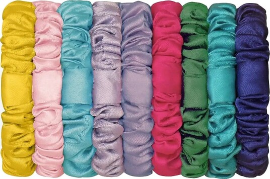 Mimi & Lula 9 Scrunchies Bright Satin MULTI One Size