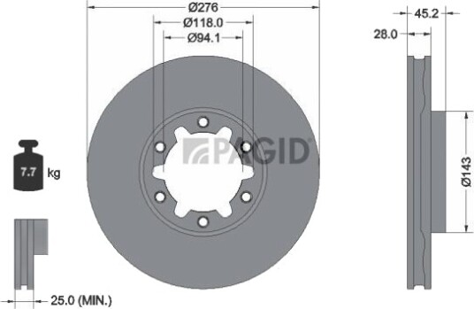 PAGID 56386NC Bremseskive PAGID 56386NC Bremseskive