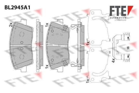Bremseklosser FTE 9011189 Bremseklosser FTE 9011189