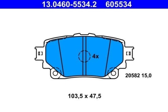 Bremseklosser ATE 13.0460-5534.2