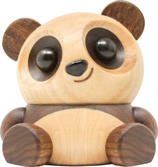 FableWood Pom Pom Panda Trefigur 6 cm Valnøtt og Lønn FableWood Pom Pom Panda Trefigur 6 cm Valnøtt og Lønn