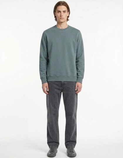 A QUESTION OF Johannes Crewneck Garment Dyed   Blue   L