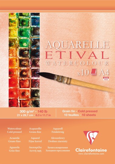 Clairefontaine Etival Matt Watercolour Paper Pad A4 102536