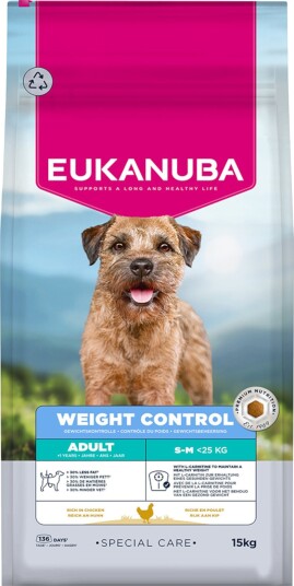 Eukanuba Tørrfôr Adult Special Care Weight Control Small Medium 15 kg
