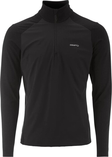 Craft Men"s Wool Wind Half Zip Ls Black, XXL