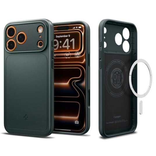 Spigen Thin Fit MagSafe deksel for iPhone 17 Pro - Abyss Green