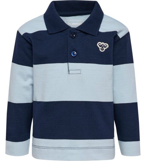 Hummel Mini Loose stripe polo shirt dress blues 86 Hummel Mini Loose stripe polo shirt dress blues 86