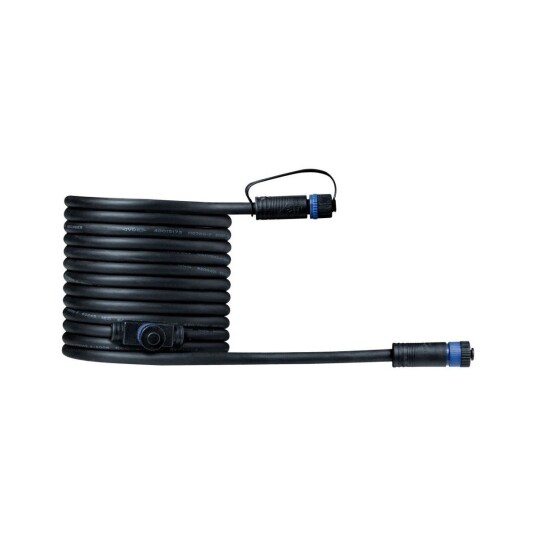 Plug & Shine 5 meter kabel med 2 utganger - Svart