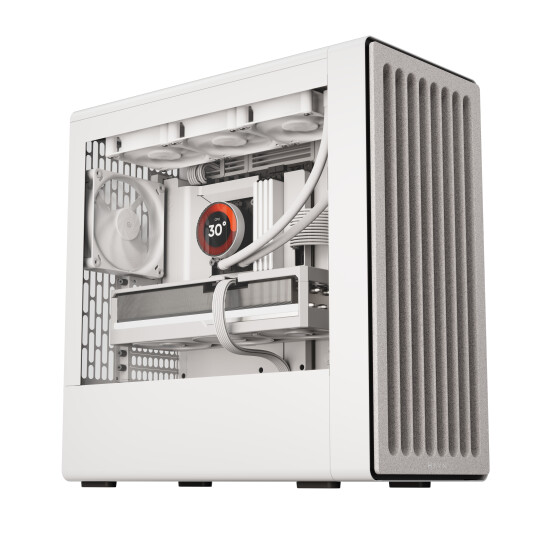Havn BF 360 Flow Mid Tower Kabinett Hvit med Herdet Glass Havn BF 360 Flow Mid Tower Kabinett Hvit med Herdet Glass