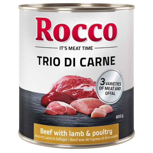 Rocco Classic Trio Di Carne 24 X 800 G Okse Lam & Fjærkre