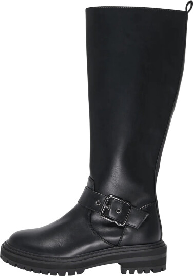 ONLY Onlbeth 8 Pu High Buckle Boot Black 37 ONLY Onlbeth 8 Pu High Buckle Boot Black 37