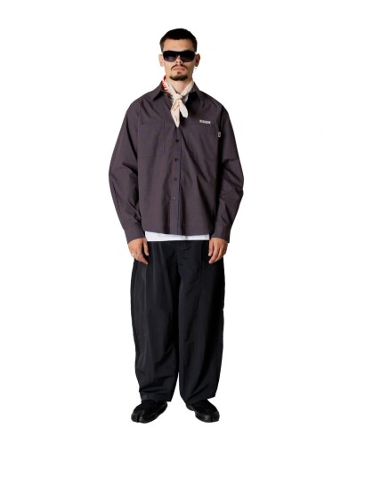 Woodbird Wbbuzo Yuan Check Shirt   Burgundy   L